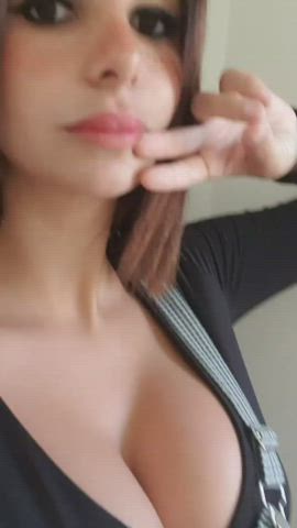 big tits brunette tiktok gif