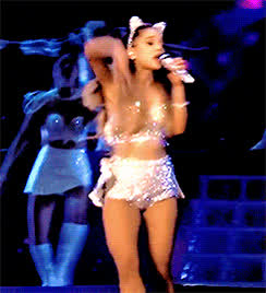 Ariana Grande Skinny Skirt gif