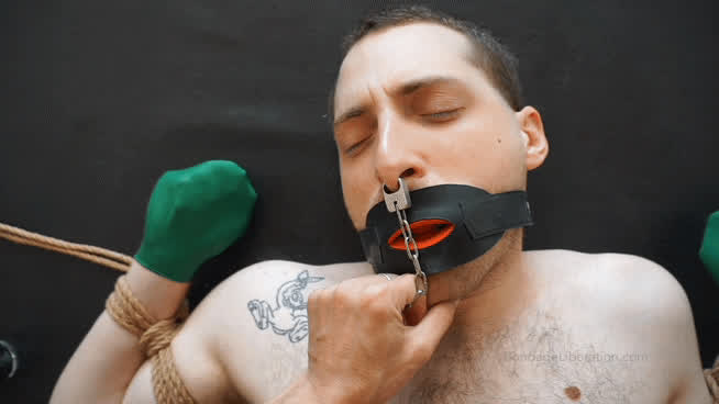 bdsm bondage gagged submissive gif