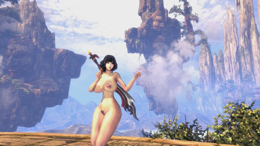 3D Animation Big Tits Nude gif