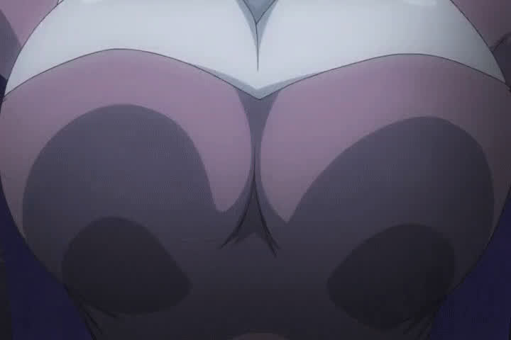 Anime Bouncing Tits Cleavage Huge Tits gif