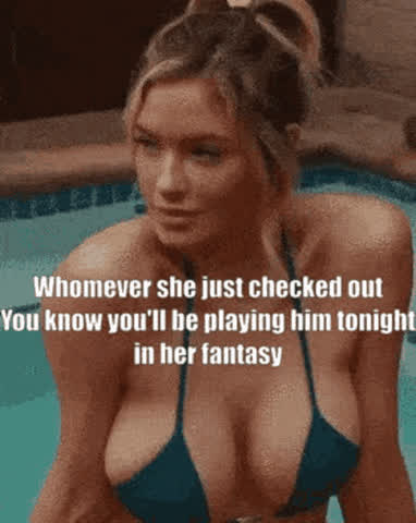 Bikini Blonde Caption Cheating Fantasia Fantasy Huge Tits gif