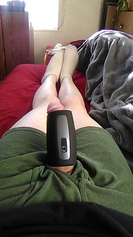 This penis vibrator keeps my penis upright and hand free