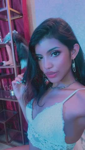 Bubble Butt Camgirl Colombian Latina Skinny Tease Teen Webcam gif
