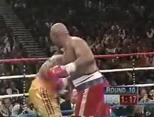 Big George Foreman shocks the world at 46 and KOs 26-year old champion Michael Moorer