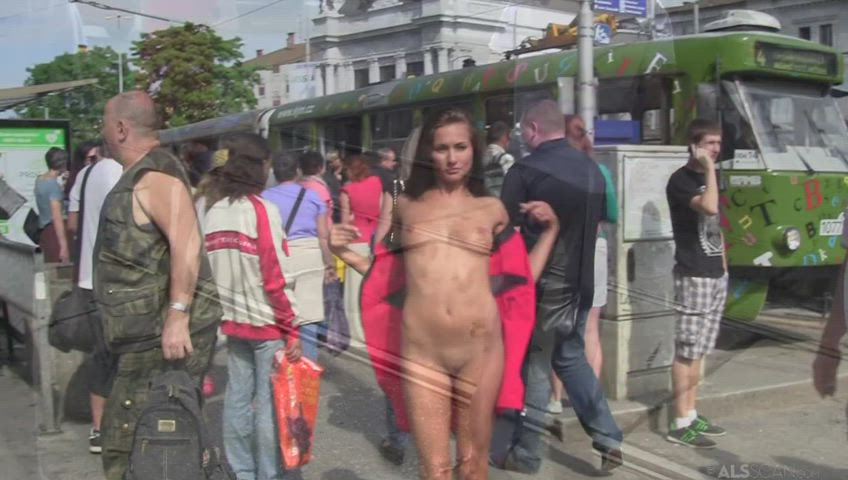Naked Nude Public gif