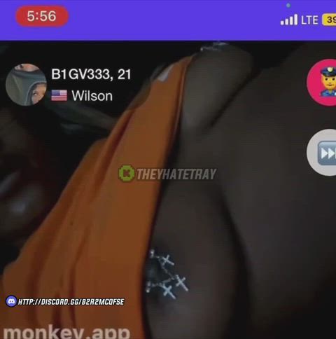 big tits black ebony nipple piercing nipple play nipples orgasm teen gif