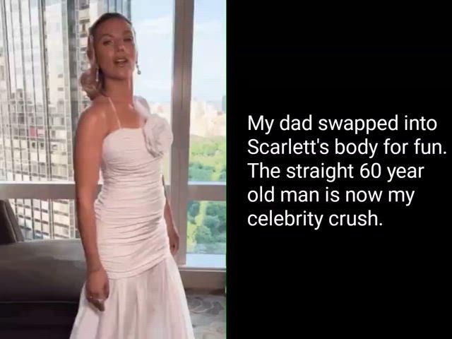 Dad becomes Scarlett Johansson