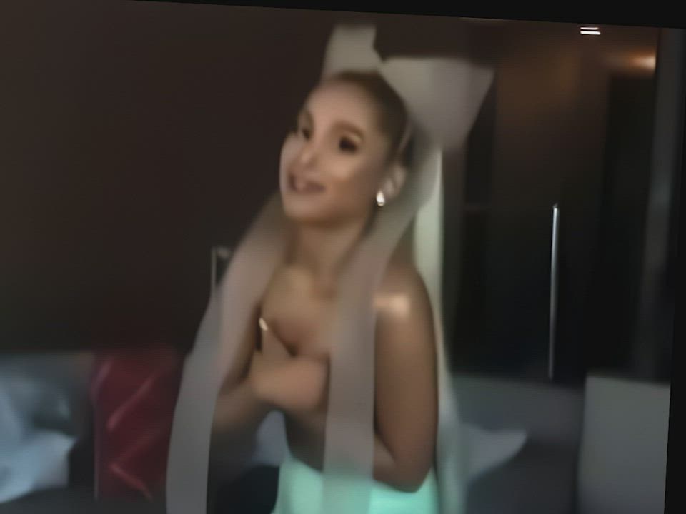 AI Upscaled Ariana Grande Topless gif