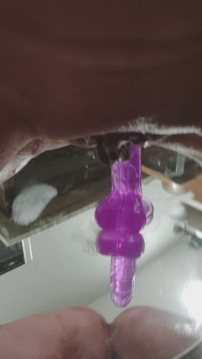 Anal Play Ass Dildo Mirror Pussy gif