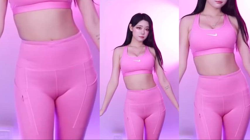 asian big tits camel toe cute petite pussy uwu-girl yoga pants clothing-fetish fitness-girls