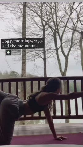 Ass Back Arched Bending Over Outdoor Pawg Sensual Stretching Teen Thick Yoga gif