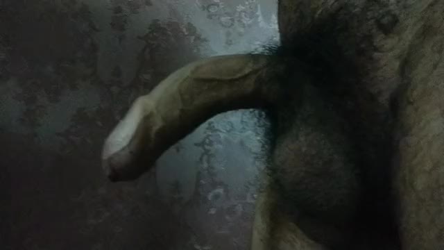 Uncut brown cock throbbing