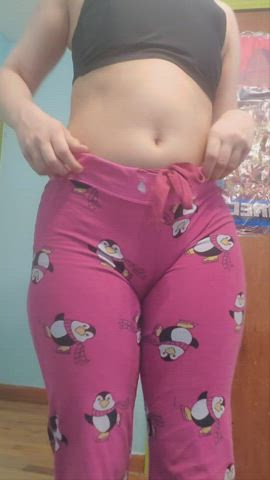 guess whats hiding under my cute pjs ;)