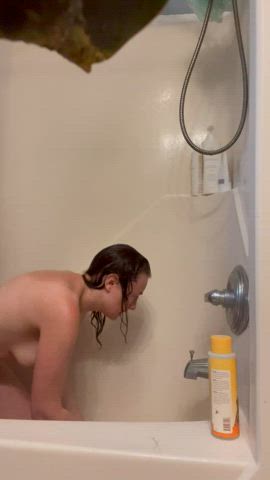 shower cleaning nude naked sexy gif