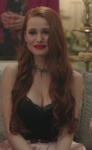 cleavage madelaine petsch redhead gif