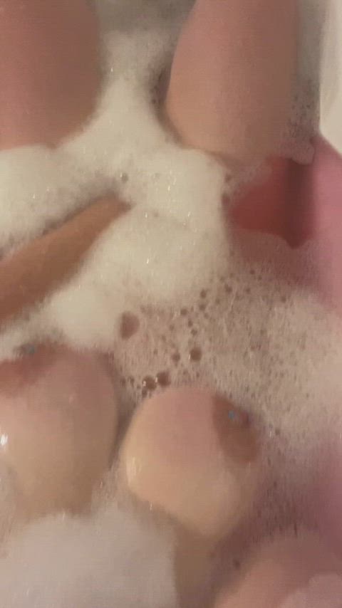 bathtub big tits soapy solo gif