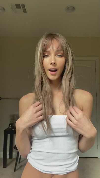 Eye Contact Perky Rachel Cook Tease gif