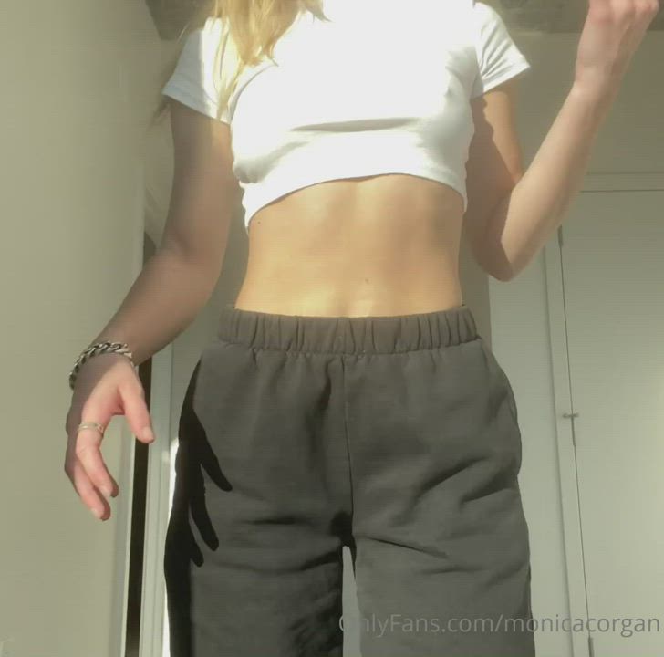 Blonde Tease Tits gif