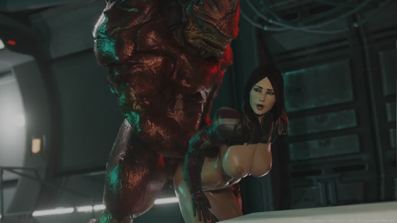 Femshep gets fucked by Wrex (SavageCabbage) [Mass Effect]