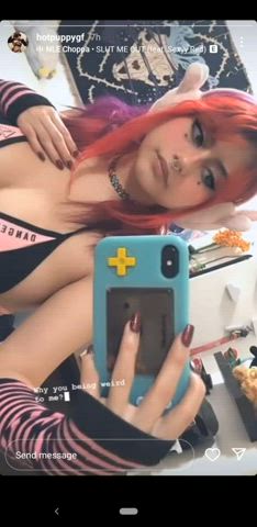 big tits cosplay teen gif