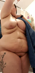 BBW Big Tits Goth Huge Tits Jiggling Shower gif