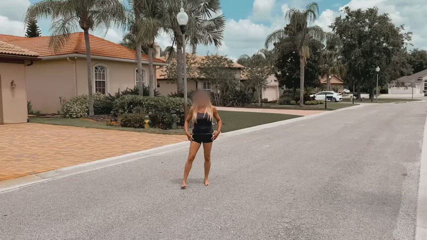 Felt cute! Thought I’d strip in the street