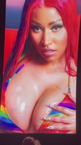 Cum Tribute for Nicki Minaj 's big tits | up vote for more tributes