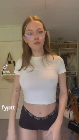 dancing tiktok tits gif