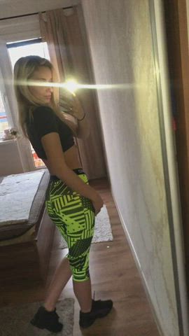 Blonde European Leggings OnlyFans gif