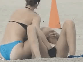 Beach Lesbians Masturbating gif