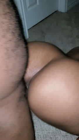 Ass Back Arched Big Ass Big Dick Ebony Couple gif