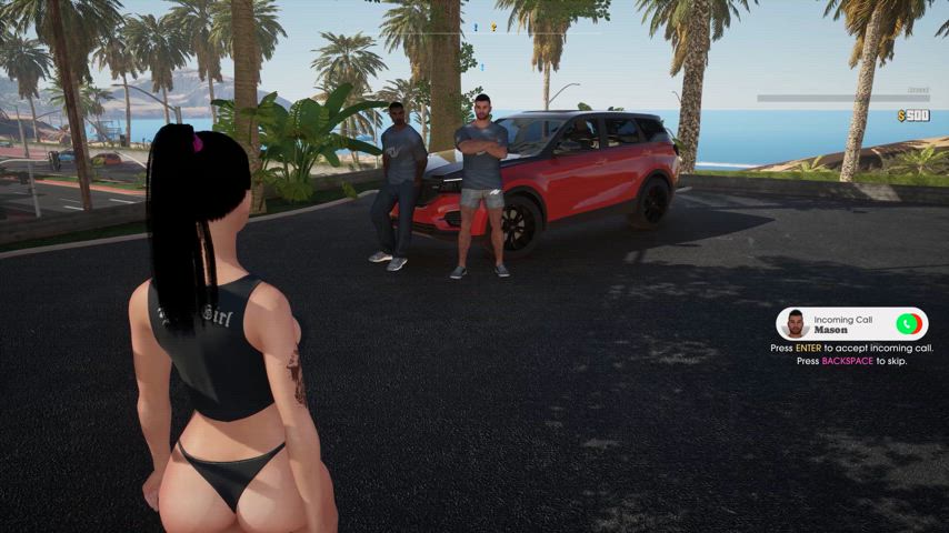 She's having fun with two guys in a parking lot [Pretty Mia Desires]