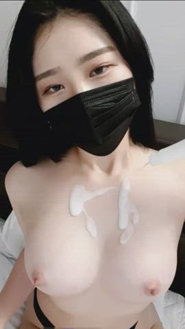 asian boobs cam camgirl korean squeezing teasing webcam gif