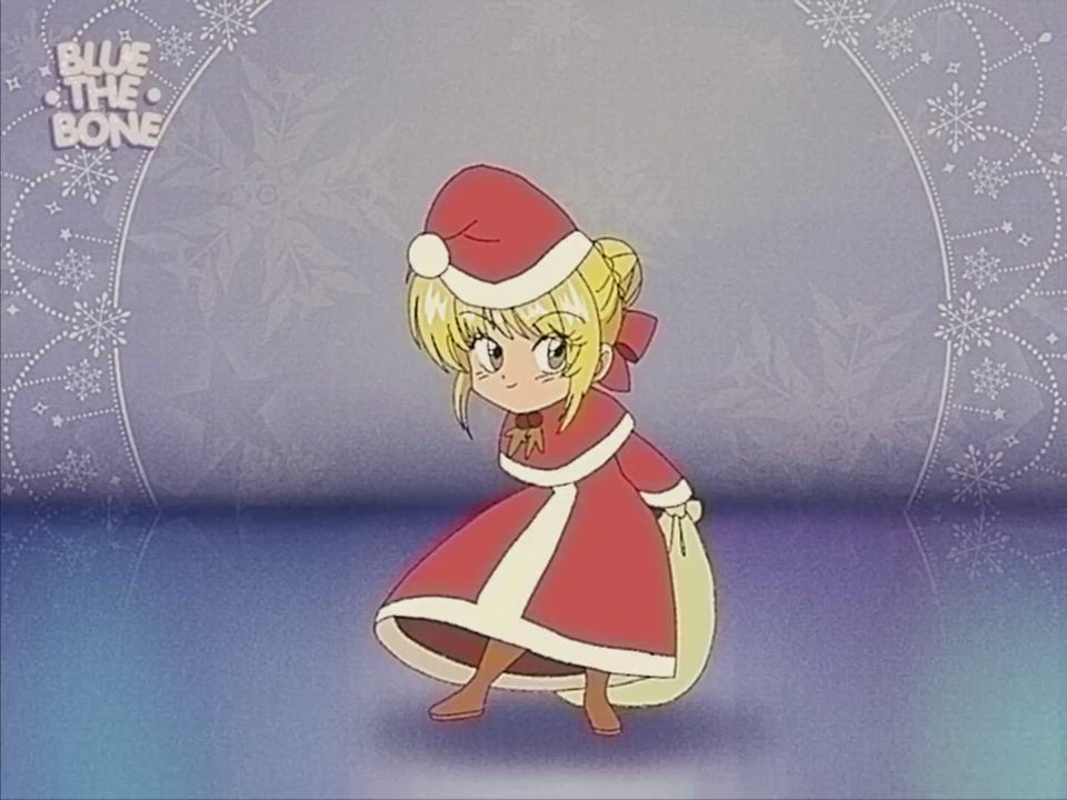 Animation Blonde Boobs Christmas gif