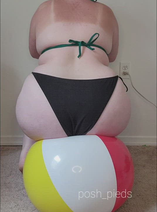 Having fun with a beach ball