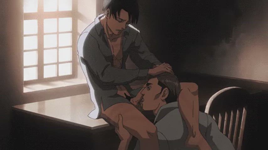 blowjob cock worship cut cock gay yaoi gif