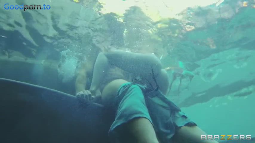 cherie deville riding underwater gif