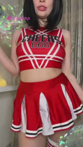 ass ass clapping boobs busty cheerleader dancing pussy tiktok tits tik-tok gif