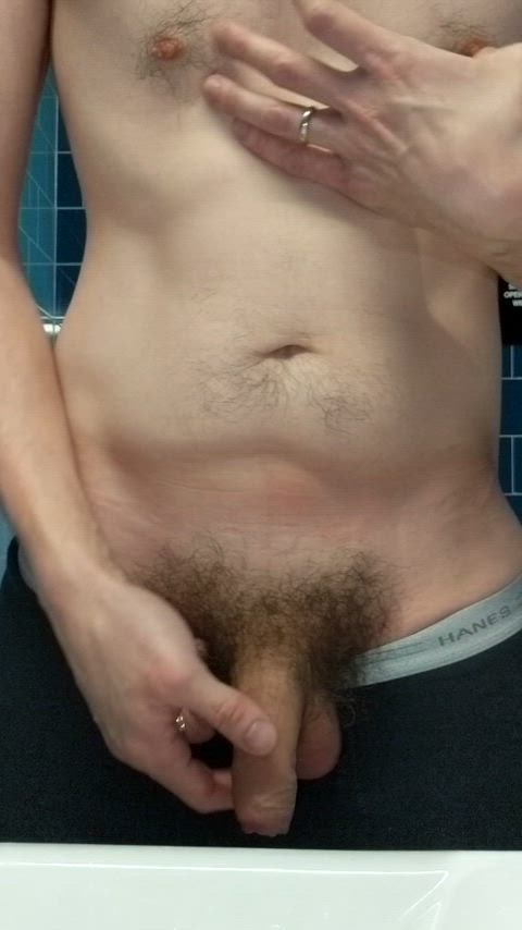 Play with my foreskin and my hairy balls