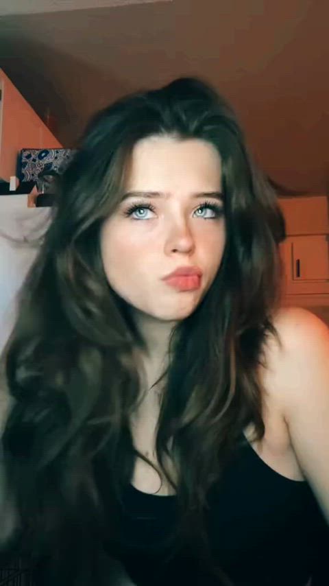 brunette cute hair gif