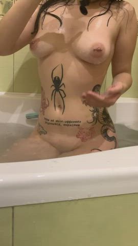 Bath Boobs Tits Wet gif