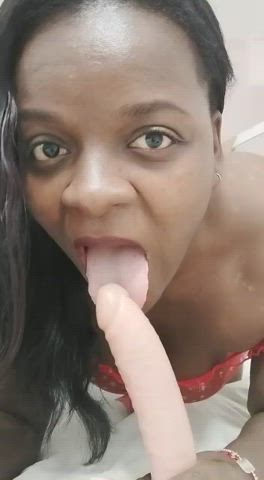 blowjob ebony latina spit gif