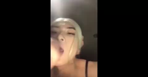 asian blonde blowjob gif