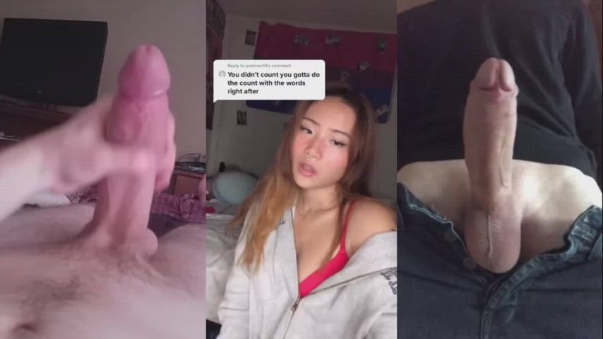 amateur asian babecock cum cumshot joi male masturbation split screen porn tiktok