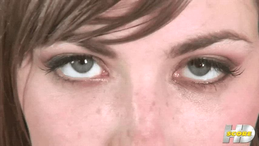 blue eyes christy marks eye contact gif