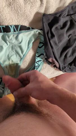 cumming in wife's panties - had the whole day to myself, this might have been the