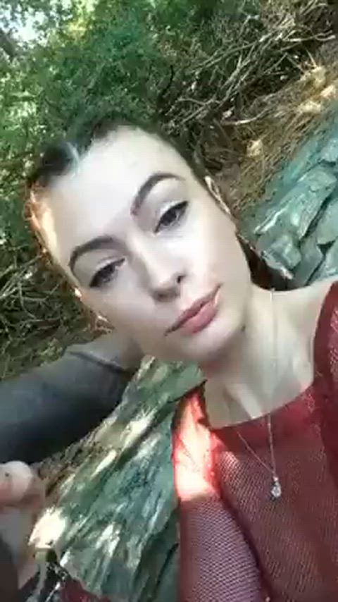 White girl sucking and teasing bbc