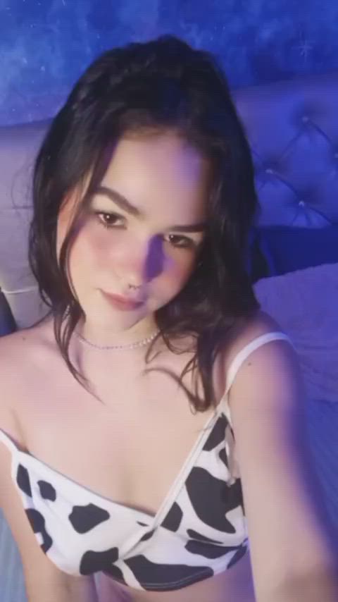teen cute latina natural tits pornstar lingerie gif