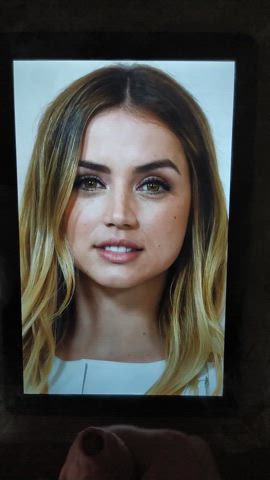 ana de armas brunette celebrity cum cumshot facial tribute gif